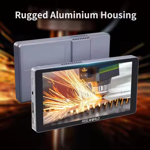 FEELWORLD P6XL 1200nit 6 Inch Aluminium Built-in Battery DSLR Camera Field Monitor Touch Screen 4K H