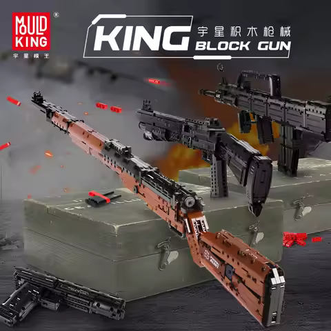 In Stock MOULD KING Creative Desert Eagle Pistol SWAT Gun 98K MP5 Building Blocks Bricks Kids DIY To