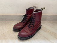 搬屋清櫃 Vintage Dr. Martens Classic Women Burgundy 1460 8-Eye Boots