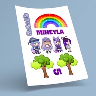 GACHA LIFE CUSTOM NAME & AGE [JPEG FORMAT/FILE] [CAKE TOPPER] [PRINT SENDIRI/PRINT YOURSELF]