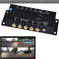 Car 4-Channel Driving Recorder Switcher Control Car Cameras IR Control Switch Combiner Box for 360° 