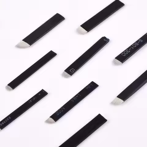 0.18mm Nano Super Sharp Black tebori Microblading Needles Permanent Makeup Needle Eyebrow Manual Tat