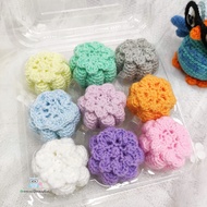 Kawaii crochet handmade snowskin mooncake keyring / pin cusion / bag charm / fridge magnet