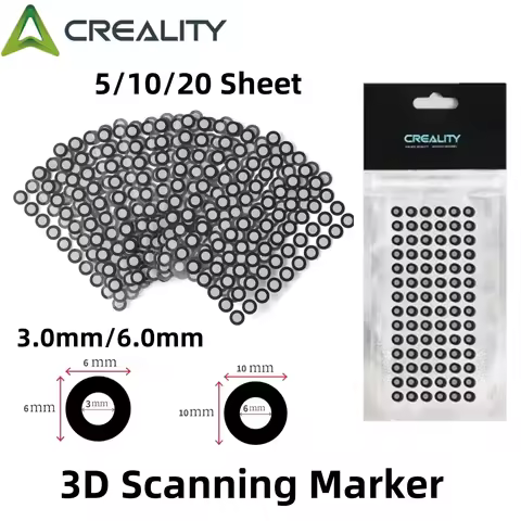 Creality 3.0/6.0mm 3D Scanning Marker for 3D Scanner, 3D Tracking Dot Reference Point Markers, Diffu