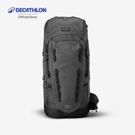 Decathlon Men'S Trekking Backpack For Men-Black/Grey 70L Hiking Backpack Waterproof