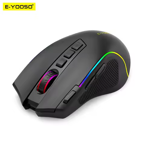 E-YOOSO X-11 PRO RGB USB Support Bluetooth 2.4G Wireless Gaming Mouse 8000 DPI for 9 buttons Program
