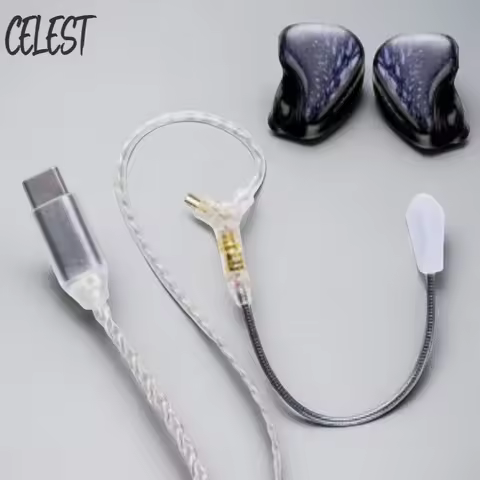 Kinera Celest Wyvern Black Wired HiFi Earphones 10mm LCP Dynamic Driver IEMs with Detachable Cable f