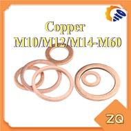 Copper flat gasket, marine watch flat gasket, sealing gasket, pure copper metal screw flat gasket M1