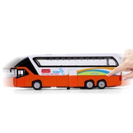 Diado Alloy Double-Decker Bus Model Pull Back Sound Light Toy Bus Bus Simulation Long-distance Bus N