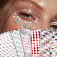6pcs/Pack Mixed Color 3D Star & Heart Shape Faux Crystal Diamond Decorative Stickers, DIY Rhinestone