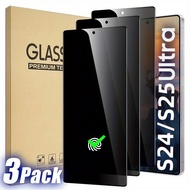 3 ชิ้น หน้าจอป้องกันความเป็นส่วนตัวสำหรับ Samsung Galaxy S24 Ultra S25 Ultra 6.9 นิ้ว, กระจกนิรภัยเม