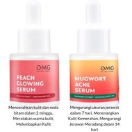 OMG Oh My Glow Mugwort Acne Serum 20 ML - Acne-Prone Skin Care Serum & OMG Oh My Glow Peach Glowing 
