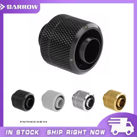 Barrow THKN-3/8-V4, 3/8"ID*5/8"OD 10x16mm Soft Tube Fittings, G1/4" Fittings For Soft Tubes Extend C