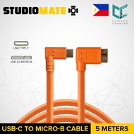 CLEARANCE STUDIOMATE USB Type C Right Angle to USB 3 Micro B Right Angle Cable Connector 5meters 5m
