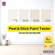 Paint Sample - Cream Dream Bundle - GEKKO Peel And Stick Nippon Paint Tester / Paint Sample