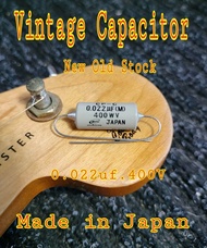 Guitar Vintage Capacitor 0.022 uf. 400V New Old Stock MADE IN JAPAN (1 Pcs.)