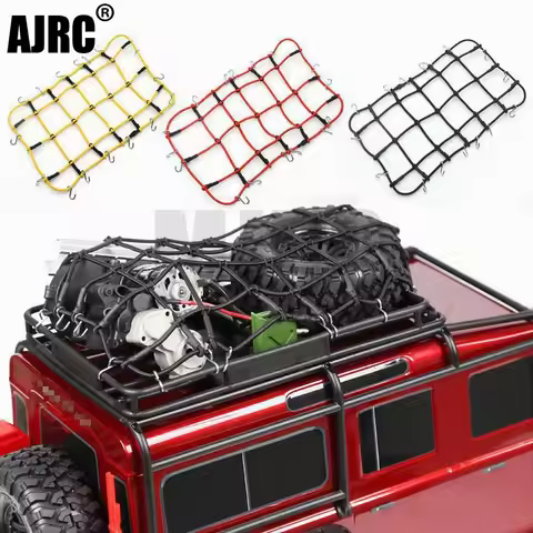 Ajrc 6 Colors Elastic Luggage Net For 1/10 Rc Crawler Scx10 90046 Tamiya Cc01 D90 Traxxas Trx-4 Trx4
