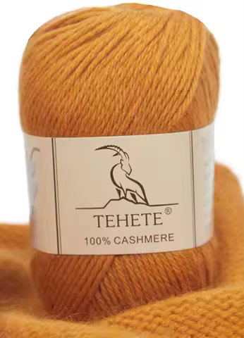 TEHETE 100% Cashmere Yarn 4-Ply Knitting Warm Soft Lightweight Luxurious Fuzzy Crocheting Yarn By Ha