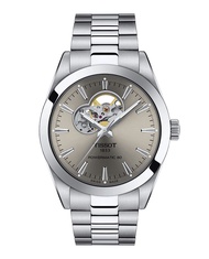 Tissot Gentleman Powermatic 80 Open Heart ทิสโซต์ เจนเทิลแมน สีโรเดียม เทา T1274071108100 นาฬิกาผู้ช