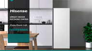 Hisense 180L Upright Freezer FV188N4AWN | Total No Frost | Frost Free | Midea 188L Upright Freezer MUF-208SD