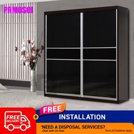 [FREE SHIPPING + FREE INSTALLATION] Wardrobe - BAHAGIA Malix 8x8ft Wardrobe / (+-) 8X8ft Sliding War
