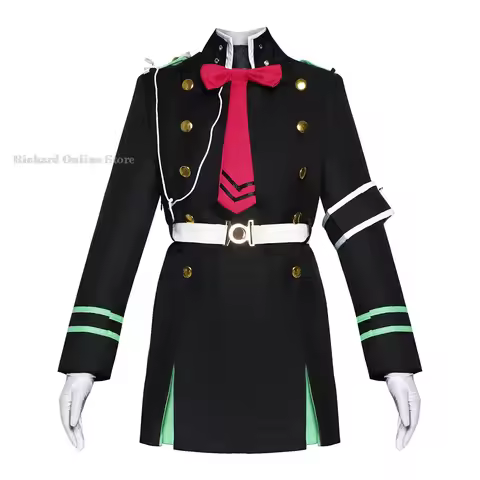 Hiiragi Shinoa Anime Cosplay Costume Clothes Wig Uniform Cosplay Battle Dress Daily Outfit Halloween