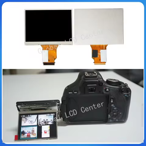 New Original LCD Display Screen For Canon 60D 600D 6D T3i kiss X5 Digital repair parts with backligh
