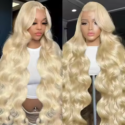 613 Blonde Body Wave Hair Wig Pre Plucked 18-36 Inch 100% Human Hair Wig 13x4 13x6 HD Lace Frontal W