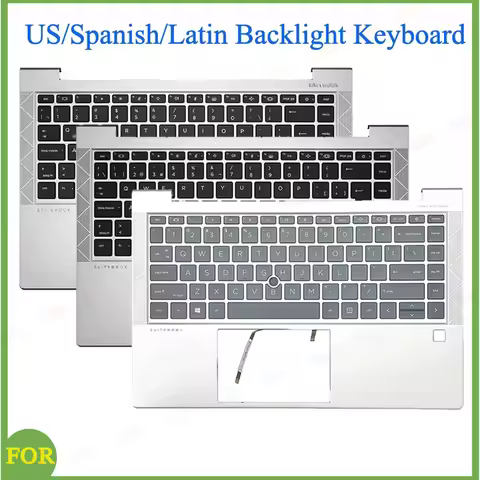 New US Latin Spain Keyboard For HP EliteBook 840 G8 840 G7 740 745 845 G7 G8 Laptop Palmrest Topcase