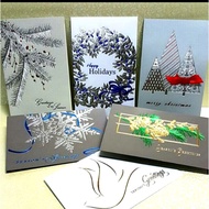 Xmas Greeting Card/ Gift Card/ Christmas Card/ X'mas Card, Hot Stamping, Season's Greetings