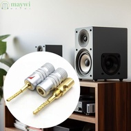 MAYWI Nakamichi Banana Plug, Gold Plated  Musical Sound Banana Plug, Pin Screw Type Speakers Amplifier for Speaker Wire Speaker Wire Cable Connectors