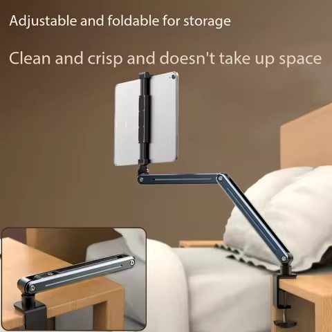 2 In 1 Long Arm Phone Stand Rotatable Tablet Holder For 5-13 Inch Tablet Smartphone Bed Lazy Holder 