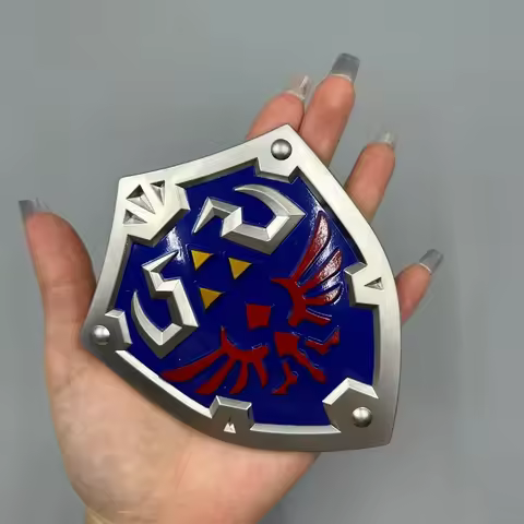 12cm Hylian Shield The Hyrule Fantasy Hyrulean Link To The Past Game Peripheral Metal Model Ornament