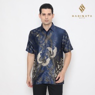 Hadinata Batik Pria Kemeja Pendek Furing Semi Sutra Fahmi Falika
