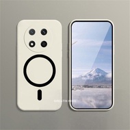 For Honor X9C 5G/X60 Pro 5G Phone Case Fashion Soft TPU Solid Color Shell With Magnetic Circle Wirel