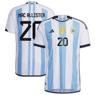 Alexis Mac Allister #20 Timnas Argentina Home World Cup Winner 2022 WC 22 Original Authentic Jersey 