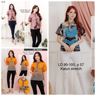 Modern batik top Blouse code 057