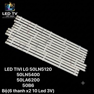 LED TV LG 50LN5400 / 50LN5120/50LA6200/ 50B6 (6 bars x2 10 LEDs 3V)