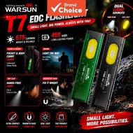 WARSUN T7PRO 2pcs Keychain Flashlight USB-C Rechargeable LED Mini Portable Torch with Magnetic Funct