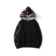 Bape hoodie 鯊魚迷彩雙帽外套