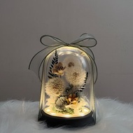 永生蒲公英玻璃鐘罩夜燈拍拍感應燈