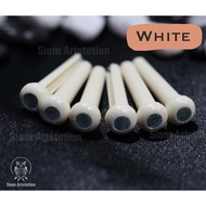 Guitar String Pin ABS Material With Real Pearl Embedded 6 Pieces Pack.