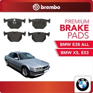 BREMBO Rear Pads (1 set) - Compatible with BMW E38 ALL, BMW X5'00 E53 3.0i,4.4i, BMW X5'00 E53 4.4i,