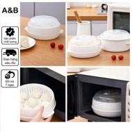 High-end Food Steamer for Microwave Oven Heat-resistant Steamer Steamer 3-piece Steamer