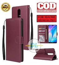 CASE UNTUK XIAOMI REDMI 8A PRO FLIP LEATHER CASE PREMIUM-FLIP WALLET CASE KULIT UNTUK XIAOMI REDMI 8A PRO CASING DOMPET-FLIP COVER LEATHER-SARUNG BUKU HP