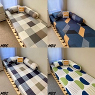 3 | MYBUYA | MBS MBS MBS MBS | AESTHETIC DOUBLE RUBBER BED SHEET | FREE PILLOWCASE & BOLSTER CASE