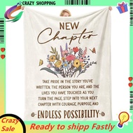 Retirement Party Decorations, 60" X 50" Throw Blanket for Women, Inspirational Gift for Coworker Far