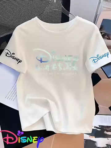 Disney 100th Anniversary T shirt personality Clothes Plus Size Year round clothing New Model Unisex 