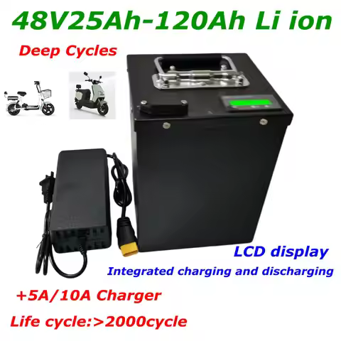 JN-48V 25Ah 35Ah 45Ah 55Ah 60Ah 80Ah 100Ah 120Ah Lithium Ion Battery for 2000W Electric Scooter Bicy