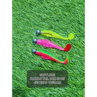 SOFLURE PADDLE TAIL 8CM 3PCS JIG HEAD 10GRAM PRICE PER 3PCS